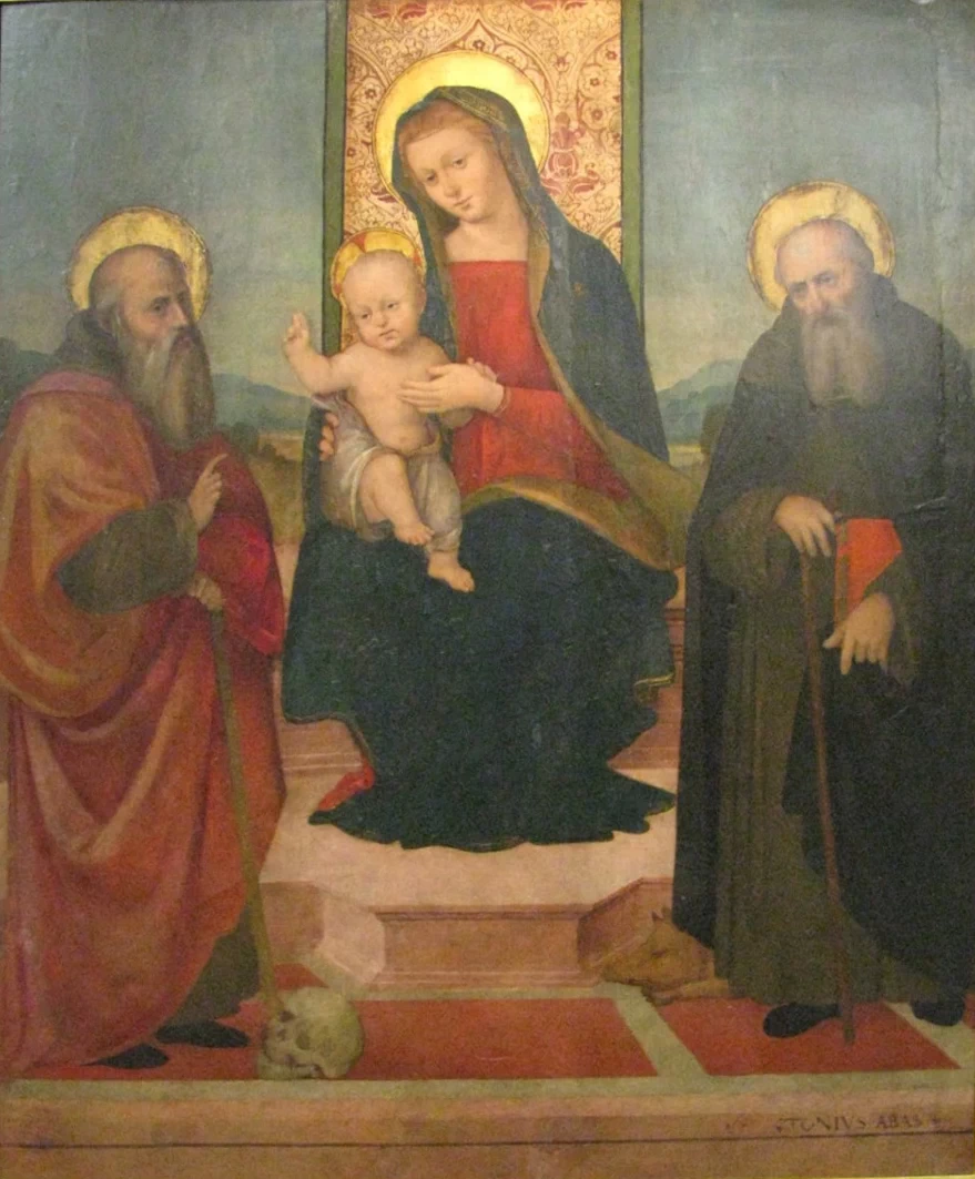 Madonna con Bambino in trono tra San Macario e Sant'Antonio Abate - Museo d'Arte Sacra e Religiosità Popolare Beato Angelico